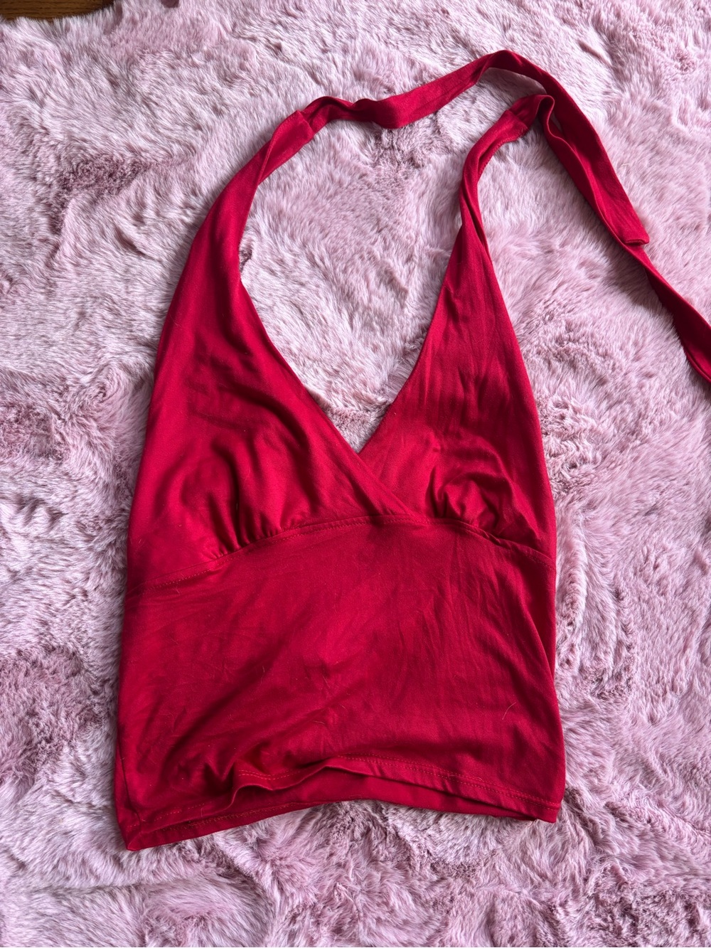 Red halter top